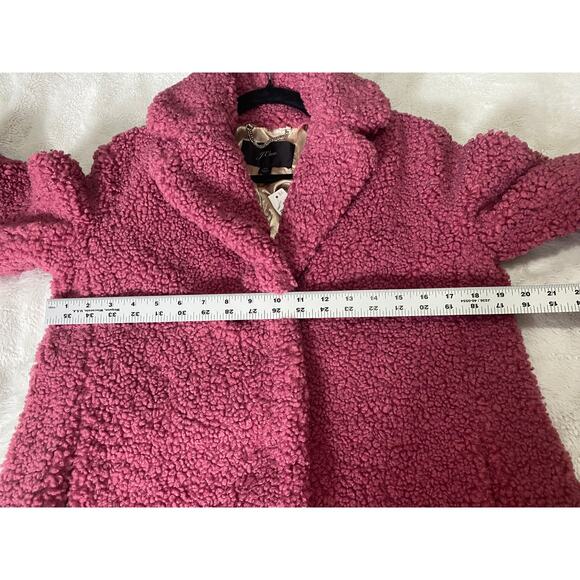 NWT J. CREW COAT XS PINK TEDDY SHERPA TOPCOAT PREPPY WINTER LONGLINE - Picture 13 of 15